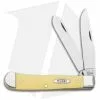 Case Cutlery Case Trapper Knife 4.125" Yellow Delrin (3254 CV) 0161