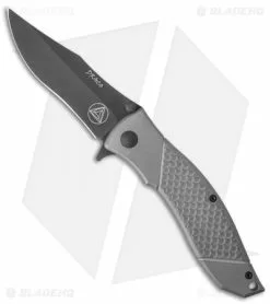 Combative Edge Draco D1 Tux Spring Assisted Knife Gray (3.5" Black)