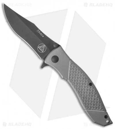 Combative Edge Draco D1 Tux Spring Assisted Knife Gray (3.5" Black)