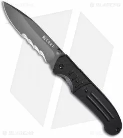 CRKT Ignitor T Spring Assisted Knife W/ Black G10 (3.38" Gray Serr) 6865