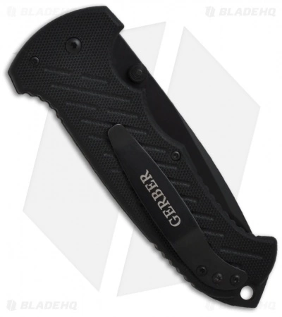 Gerber 06 FAST Knife Spring Assisted (3.8" Black Serr) 30-000118 - Image 2