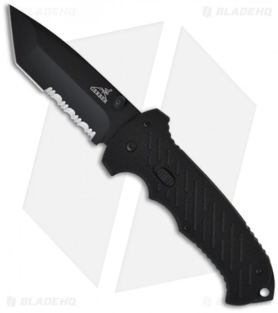Gerber 06 FAST Knife Spring Assisted (3.8" Black Serr) 30-000118