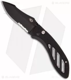 Gerber Instant Assisted Opening Knife (3.18" Black Serr) AO