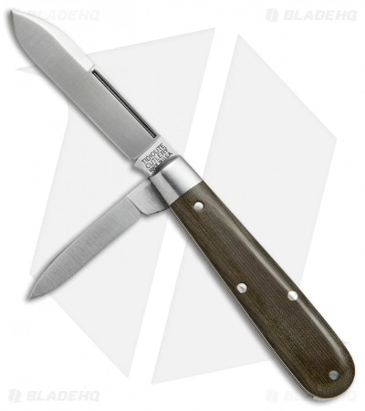 Great Eastern Cutlery GEC #14 Tidoute Boy's Knife 2.325" OD Green Linen Micarta 142216