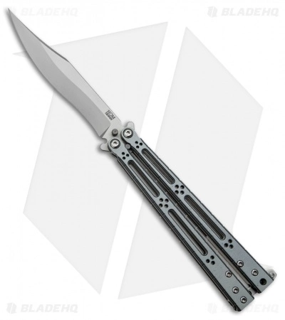 Hom Design Basilisk-R Balisong Butterfly Knife Gray/Black G10 (Bead Blast)