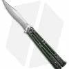 Hom Design Basilisk-R Balisong Butterfly Knife Green Carbon Fiber (4.6" Satin)
