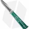 Hom Design Specter Evo Titanium Balisong Butterfly Knife Green (4.4" Two-Tone)