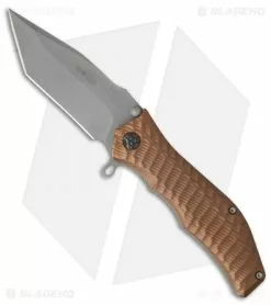 HTM Knives HTM Darrel Ralph Gun Hammer Tanto Spring Assisted Knife Copper (3.5" Gray)