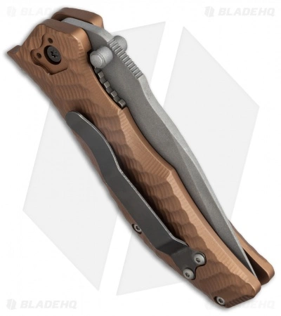 HTM Knives HTM Darrel Ralph Gun Hammer Tanto Spring Assisted Knife Copper (3.5" Gray) - Image 3