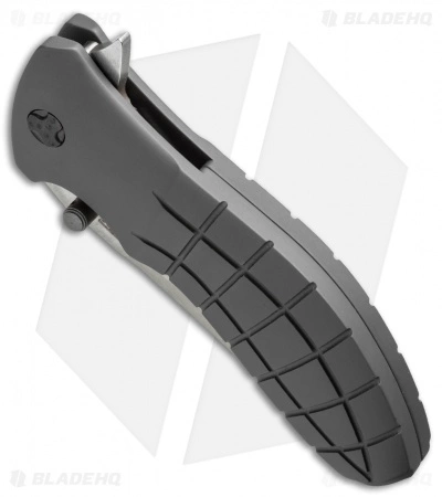 HTM Knives HTM Kirby Lambert Snap Tanto Spring Assisted Knife Gray (3.5" Stonewash) - Image 2