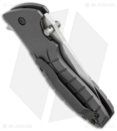 HTM Knives HTM Kirby Lambert Snap Tanto Spring Assisted Knife Gray (3.5" Stonewash) - Image 3