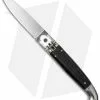 SKM 8" Fancy Lever Lock Automatic Knife Black Pearlex (3.2" Satin Flat)