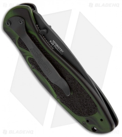 Kershaw Blur Tanto Assisted Opening Knife Green (3.375" Black Serr) 1670BGTST - Image 2