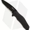 Kershaw Kuro Tanto Assisted Opening Knife (3.125" Black Serr) 1835TBLKST