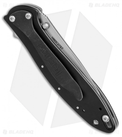 Kershaw Leek Assisted Opening Knife Black (3" Bead Blast Serr) 1660C27ST - Image 3