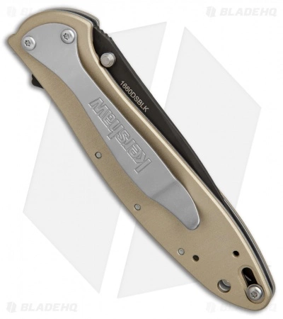 Kershaw Leek Assisted Opening Knife Desert Sand (3" Black) 1660DSBLK - Image 3