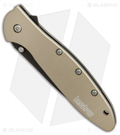 Kershaw Leek Assisted Opening Knife Desert Sand (3" Black) 1660DSBLK - Image 2