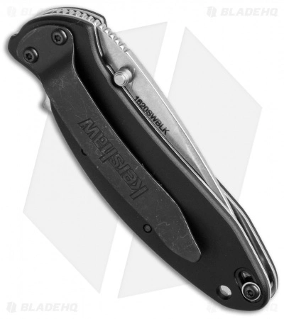Kershaw Scallion Assisted Opening Knife Black (2.25" Stonewash) 1620SWBLK - Image 3