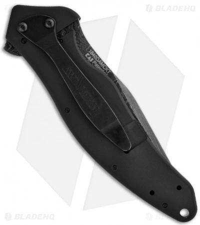 Kershaw Shallot Black Assisted Opening Knife Black (3.5" Damascus) 1840CKTDAM - Image 2