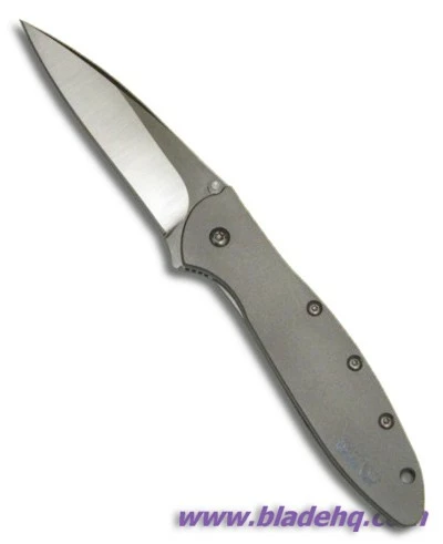 Kershaw Leek Assisted Opening Knife Titanium (3" Satin) 1660TIZDP - Image 4