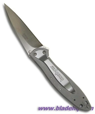 Kershaw Leek Assisted Opening Knife Titanium (3" Satin) 1660TIZDP - Image 5