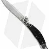 Lepre 10" Picklock Automatic Knife Ebony Wood W/ Filework (4.2" Satin)