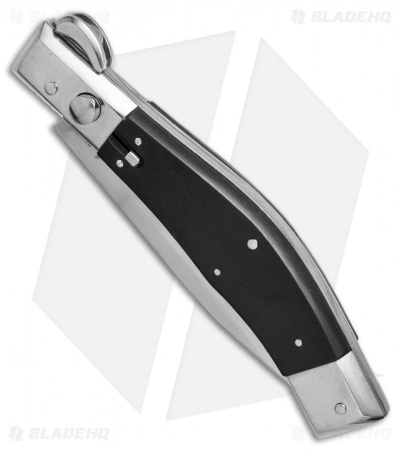 Lepre 10" Picklock Automatic Knife Ebony Wood (4.2" Satin) - Image 2