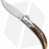 Lepre 9" Sicilian Picklock Automatic Knife Stag Horn (3.7" Polish)