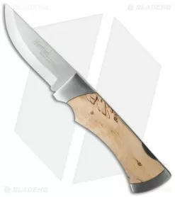 Marttiini MBL Lockback Knife Curly Birch (3.625" Mirror) 930115