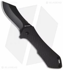 Meyerco Maxx-Q Mini Knife Tactical Spring Assisted Opener (2.9" Black Plain)