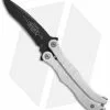 Microtech Metalmark Silver Aluminum Balisong Butterfly Knife (3.875" Black)
