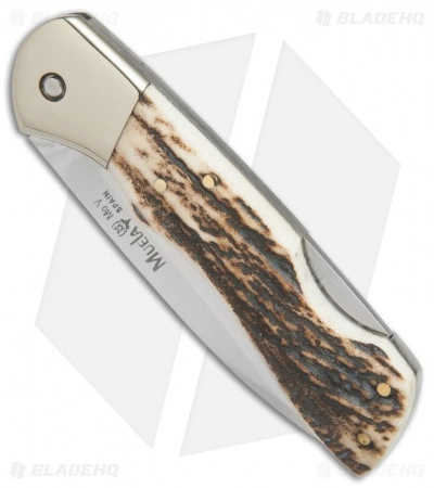 Muela Navaja Lockback Knife Stag Horn (3.25" Satin) - Image 2