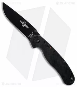 Ontario Knife Company Ontario RAT Model 1A Spring Assisted Knife Black G10 (3.625" Black) 8871