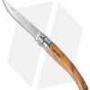 Opinel No 10 Slim Stainless Steel Knife Olive Wood W/Sheath (4" Satin) #10
