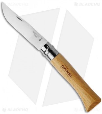 Opinel Knives Stainless Steel Folding Knife Beechwood Handles (Set Of 10) - Image 3