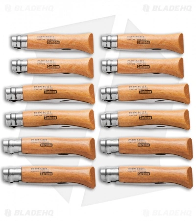 Opinel No. 6, 7 & 8 Carbon Steel Folding Knife Set (12 Piece) 4x