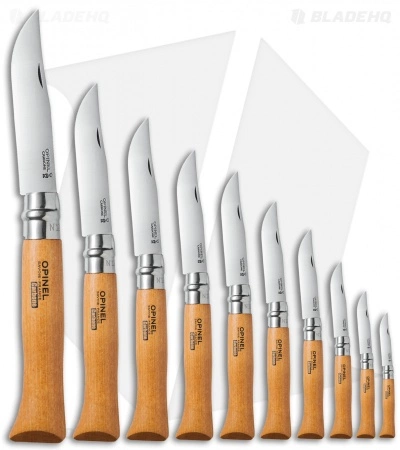 Opinel Knives Carbon Steel Folding Knife Beechwood Handles (Set Of 10) - Image 2