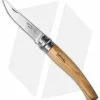 Opinel Knives No 8 Slim Stainless Steel Folding Knife Olive Wood (3.12" Satin) #