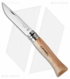 Opinel Knives No. 6 Stainless Steel Knife Beech Wood (2.9" Satin)