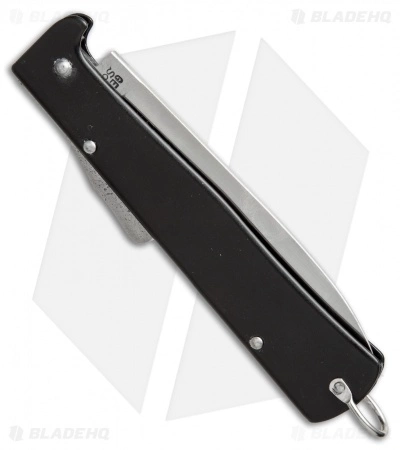 Otter Mercator Cat Lockback Folding Knife Black Stainless Steel (3.5" Satin) SS - Image 3