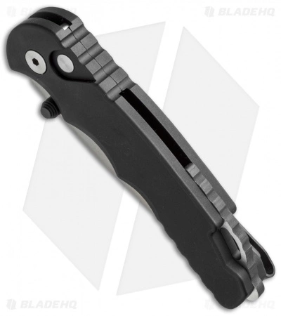 Pro-Tech TR-5 Lerch Spring Assisted Knife Black (3.25" Stonewash Serr) SA.2 - Image 2