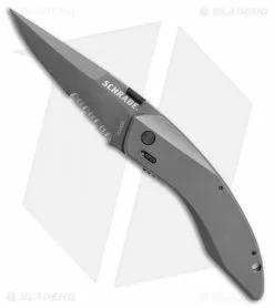 Schrade Landshark Spring Assisted Knife Gray Aluminum (3" Gray) SCHA9SCP