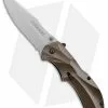Schrade SCHA7BRS Clip Point Spring Assisted Knife Brown (3.25" Bead Blast Serr)