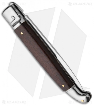 SKM 9.5" Sicilian Brass Lever Lock Automatic Knife Dark Horn (Bayonet) - Image 2