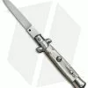 SKM 7" Italian Stiletto Automatic Knife White Pearlex (3" Satin Flat)
