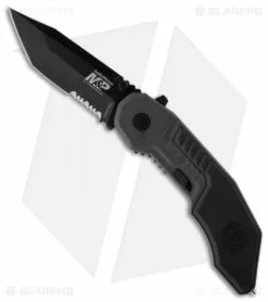 Smith & Wesson MAGIC Spring Assist Tanto Knife (3" Black Serr) SWMP3BS