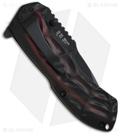 Smith & Wesson Black Ops SWBLOP3RS Smoked Red Spring Assisted Knife (3.35" Serr) - Image 2