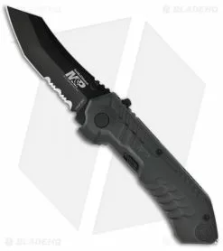 Smith & Wesson MAGIC Spring Assisted Tanto Knife (3" Black Serr) SWMP2BS