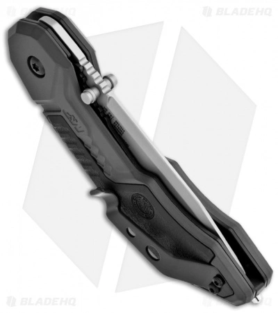 Smith & Wesson MAGIC Spring Assist Tanto Knife (3" Black Serr) SWMP3BS - Image 2