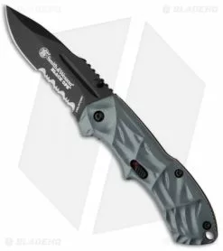 Smith & Wesson Small Black Ops SWBLOP3SMBS Drop Point Knife (2.5" Serr)